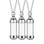 Stainless Steel Hourglass Pendant Manufacturer - Timeless Glass Keepsake Zircon Jewelry Cremation Urn Necklace for Children Memorial for Ashes