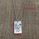 Stainless Steel Dog Tags Keychain Manufacturer - Customized Activities Christian Jewelry Cross with God Religious Engraved Bible Jewelry