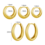 Stainless Steel Earrings Manufacturer - Promotion European American Trendy Simple High-End Ear Buckle with Fashion Oval Basic Wholesale Jewelry