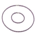 Stainless Steel Byzantine Chain Manufacturer - Linsa Jewelry Luxury 4mm Bracelet Necklace for Men Colorful Designer Titanium