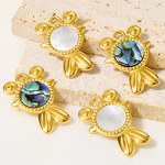 Stainless Steel Marine Series Pendant Manufacturer - 304 Punk Style Seahorse Crab Goldfish Natural Shell 18K Gold Plated DIY Necklace Jewelry