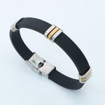 Stainless Steel Silicone Wristband Bracelet Manufacturer - Promotion Gifts Wholesale Custom Fashion Jewelry Blank With Laser logo