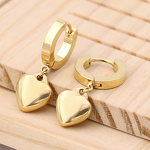 Stainless Steel Ear Cuffs Manufacturer - Wholesale Women's Trendy Jewelry Korean Japanese INS Style Heart Flat and Hoop Earrings