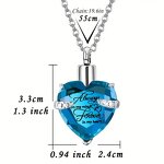 Stainless Steel Heart-Shaped Pendant Manufacturer - Perfume Bottle Love Necklace Animal Relative's Ashes for Children Titanium Steel Cinerary