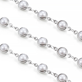 Stainless Steel Pearl Chain Manufacturer - Unisex Trendy DIY Wrapped Bead Necklace Bracelet Fine Chains Accessory Non-Fading Fashionable