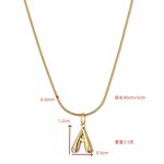 Stainless Steel Snake Chain Necklace Manufacturer - Custom Letters Charm Choker Non Tarnish Bamboo Initial Alphabet Pendant Jewelry for Gifts