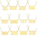 Stainless Steel Angel Number Necklace Manufacturer - Waterproof Dainty Spiritual 111 222 333 444 555 666 777 888 999 for Her Gift