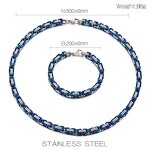 Stainless Steel Chain Necklace Manufacturer - Linsa Luxury 6mm Byzantine & Cuban Link for Men Colorful Designer Titanium Fine Jewelry
