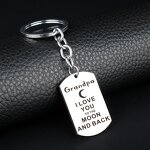 Stainless Steel Family Keychain Manufacturer - Bulk Stocks of Simple 40*24mm Low MOQ Fast Shipping Cheap Discount for Relative for Love Jewelry