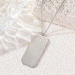 Stainless Steel Islamic Necklace Manufacturer - 2024 Wholesale Quran Religious Totem Rectangle Titanium Jewelry Muslim Allah Pendant for Mosque