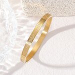 Stainless Steel Cuff Bracelet Manufacturer - Islamic Muslim AYARTUL KURSI Engraving PVD Material Custom Arabic Gift Men Women
