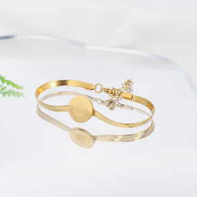 Stainless Steel Bone Chain Bracelet Manufacturer - New Gold Electroplated High-End Versatile Decorative Women's Fashion All-Match