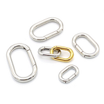 Spring Hook Manufacturer - 316L Stainless Steel Running Loop Outdoor Carabiner Oval Safety Snap Hook Polished Spring Buckle Wholesale Clasps