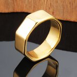 Stainless Steel Ring Manufacturer - 2024 Custom Your Own logo Engravable Rose Gold and Gold Plated Simple Polishing for Men Women
