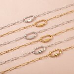 Stainless Steel Link Chain Necklace Manufacturer - Unscrew Trendy Handmade DIY Oval Mountaineering Buckle Clasp