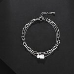 Stainless Steel Paperclip Chain Bracelet Manufacturer - 18k Gold Women's Fashion Accessories Double Layer Freshwater Pearls Charm