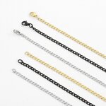 Stainless Steel Cuban Link Chain Manufacturer - Fashion Jewelry 18k Gold Wholesale Diy Making Europe Popular Bracelets Necklace Set Men NK1:1
