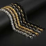 Stainless Steel Byzantine Chain Set Manufacturer - Wholesale Jewelry Luxury 4mm 6mm 8mm Bracelets Necklace for Men Colorful Designer Titanium Steel