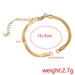 Stainless Steel Blade Chain Bracelet Manufacturer - Cross-border European American Geometric Women's Trendy Light Luxury Design Fashion All-match DIY 15 5CM