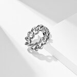 Stainless Steel Twist Ring Manufacturer - Waterproof Non Tarnish Gold Jewelry 18K Gold Plated Titanium Steel Metal Hollow Chain Cuban Link for Women