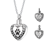 Stainless Steel Heart-Shaped Urn Pendant Manufacturer - Wholesale European American Retro Style Popular Hot Supply Necklace Perfume Pendants Charms