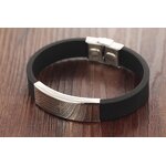 Stainless Steel Silicone Bracelet Manufacturer - Men's Cross Wristband China Suppliers Engraved Mens Thin Customized