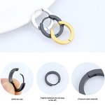 Stainless Steel Hoop Earrings Manufacturer - European American Style Fashion Classic Curved Small Circle Line Double-Sided Ear Buckle Jewelry
