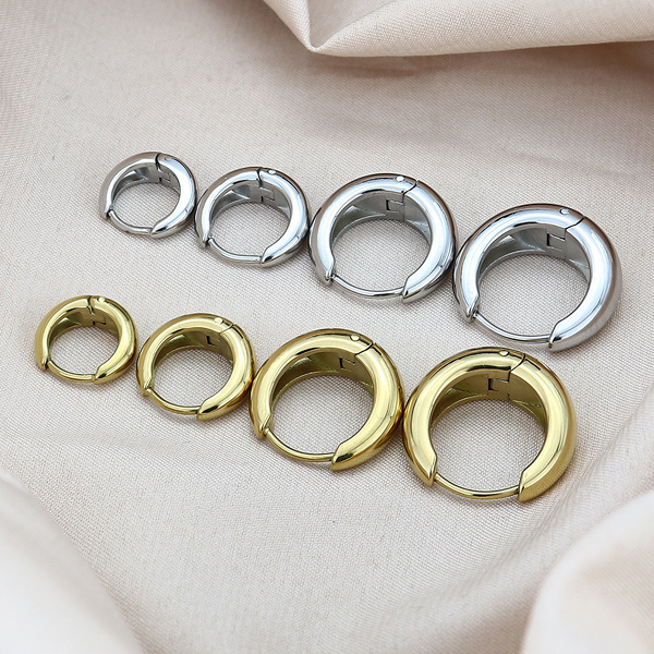 Stainless Steel Hoop Earrings Manufacturer - 2026 European American High-End Simple Stylish Basic Design Manufacturer Wholesale Jewelry