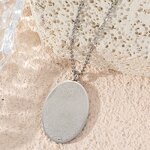 Stainless Steel Islamic Necklace Manufacturer - 2024 Wholesale Quran Religious Totem Oval Titanium Jewelry Muslim Allah Pendant for Mosque