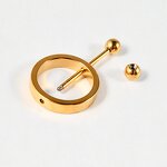 Stainless Steel Nipple Shield Manufacturer - Piercing Nipple Rings Round Gold&Black&Silver Industrial Barbell Rings for Nipple Piercing Jewelry