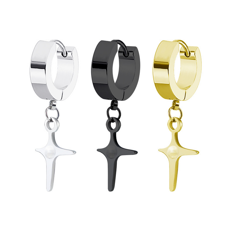 Stainless Steel Ear Cuffs Manufacturer - 2026 European American Style Simple Personality Fashion Pendant Earrings Hot Sale for Gifts