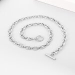 Stainless Steel Jewelry Set Manufacturer - Wholesale Custom Hand Made Trendy OT Toggle Pig Nose Men Geometric Chain Bracelet Necklace