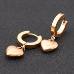 Stainless Steel Ear Cuffs Manufacturer - Wholesale Women's Trendy Jewelry Korean Japanese INS Style Heart Flat and Hoop Earrings