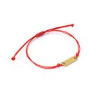 Stainless Steel Charm Bracelet Manufacturer - Cross-border Trendy DIY Engraved Glossy Gold Plated Long Pendant Woven for Lovers Girlfriends Gift