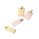 Stainless Steel Pendant Charms Manufacturer - Wholesale Trendy Accessories Custom Logo Blanks Charm Jewelry Square 18K Gold for Necklace Making