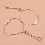 Stainless Steel Adjustable Bracelet Manufacturer - New Trendy Unisex Rubber Beads Gold-color Plating Cartoon Design-Couple Student All-match