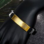 Stainless Steel Charm Bracelet Manufacturer - GJB216 Christian Fashionable Charm Wristbands Custom Gold Jewelry Men Religious