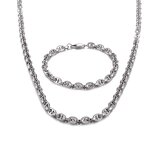 Stainless Steel Jewelry Set Manufacturer - Wholesale Custom Hand Made Trendy High Quality Pig Nose Men Geometric Chain Bracelet Necklace