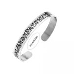 Stainless Steel Cuff Bracelet Manufacturer - Islamic Muslim AYARTUL KURSI PVD Material Custom Arabic Engraving Fashion Gift for Men Women