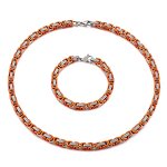 Stainless Steel Chain Necklace Manufacturer - Linsa Luxury 6mm Byzantine & Cuban Link for Men Colorful Designer Titanium Fine Jewelry