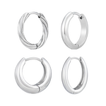 Stainless Steel Earrings Manufacturer - Promotion European American Trendy Simple High-End Ear Buckle with Fashion Oval Basic Wholesale Jewelry