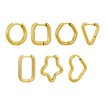 Stainless Steel Earrings Manufacturer - Promotion High-End Luxury French Personalized Unique Geometric Design Accessible Jewelry for Gifts