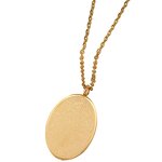 Stainless Steel Islamic Necklace Manufacturer - 2024 Wholesale Quran Religious Totem Oval Titanium Jewelry Muslim Allah Pendant for Mosque