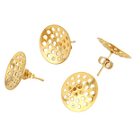 Stainless Steel Earring Accessories Manufacturer - Handmade DIY Hollow Titanium Steel Ball Studs Vacuum Butterfly Shape for Personalized