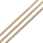 Stainless Steel Curb Chain Necklace Manufacturer - 100meters/roll 3mm Factory Price Waterproof 18K Real Gold Plated for DIY Jewelry Making