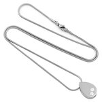 Stainless Steel Urn Pendant Manufacturer - Wholesale Custom Logo Cremation Cylinder Memorial Waterdrop Chain with Dog Paw Prints