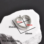 Stainless Steel Heart-Shaped Pendant Manufacturer - Trendy with Diamond Open Non-Magnetic 30mm Gau Box Glossy Glass Photo Box for Souvenirs