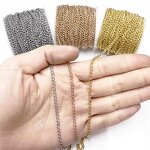 Stainless Steel Extender Necklace Manufacturer - 100 Meters/Roll Wholesale 3x4mm PVD Gold Plated Adjustable Tail Chain for Diy Jewelry Making