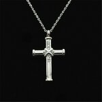 Stainless Steel Cross Pendant Manufacturer - Micro-Diamond Ashes Urn Waterproof Christian Commemorative Cremation Charm