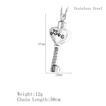 Stainless Steel Perfume Bottle Necklace Manufacturer - European American Trendy Commemorative Family Pet Urn Pendant Personalized Jewelry